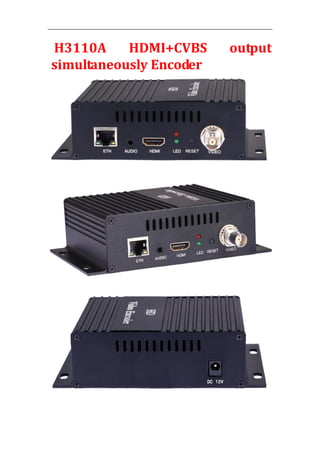 H3110A HDMI+CVBS output
simultaneously Encoder
 