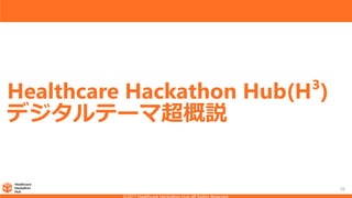 Healthcare Hackathon Hub(H³)
デジタルテーマ超概説
26
 