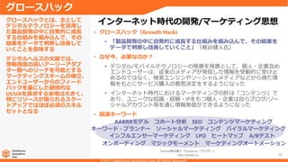 28
• グロースハック（Growth Hack)
• 「製品開発の中に自発的に成長する仕組みを組み込んで、その結果を
データで判断し改善していくこと」（梶谷健人氏）
• なぜ今、必要なのか？
• デジタル/モバイルテクノロジーの発展を背景として、個人・企業含め
エンドユーザーは、従来のメディアが発信した情報を受動的に受け止
めるのではなく、検索エンジンやソーシャルメディアなどから得た情
報をもとにサービス購入の意思決定をするようになった
• インターネット時代におけるマーケティングの肝は「コンテンツ」で
あり、ユニークな知識・経験・IPをもつ個人・企業は自らブログ/ソー
シャルアカウント等を通じ情報発信ができるようになった
• 関連キーワード
グロースハックとは、主として
デジタルテクノロジーを活用し
た製品開発の中に自発的に成長
する仕組みを組み込んで、その
結果をデータで判断し改善して
いくことを意味する
デジタルヘルスの文脈では、
情報感度の高いアーリーアダプ
ター層へのリーチを可能とする
マーケティングスキームの確立、
エンドユーザーからのフィード
バックを基にした継続的な
UI/UXを探求する余地は大きく、
特にリソースが限られるスター
トアップではほぼ必須のスキル
セットとなる
グロースハック
インターネット時代の開発/マーケティング思想
Source:梶谷健人「Growiz.us（ブログ）」
http://growiz.us
AARRRモデル コホート分析 SEO コンテンツマーケティング
キーワード・プランナー ソーシャルマーケティング バイラルマーケティング
インフルエンサーマーケティング LPO ヒートマップ A/Bテスト
オンボーディング マジックモーメント マーケティングオートメーション
 