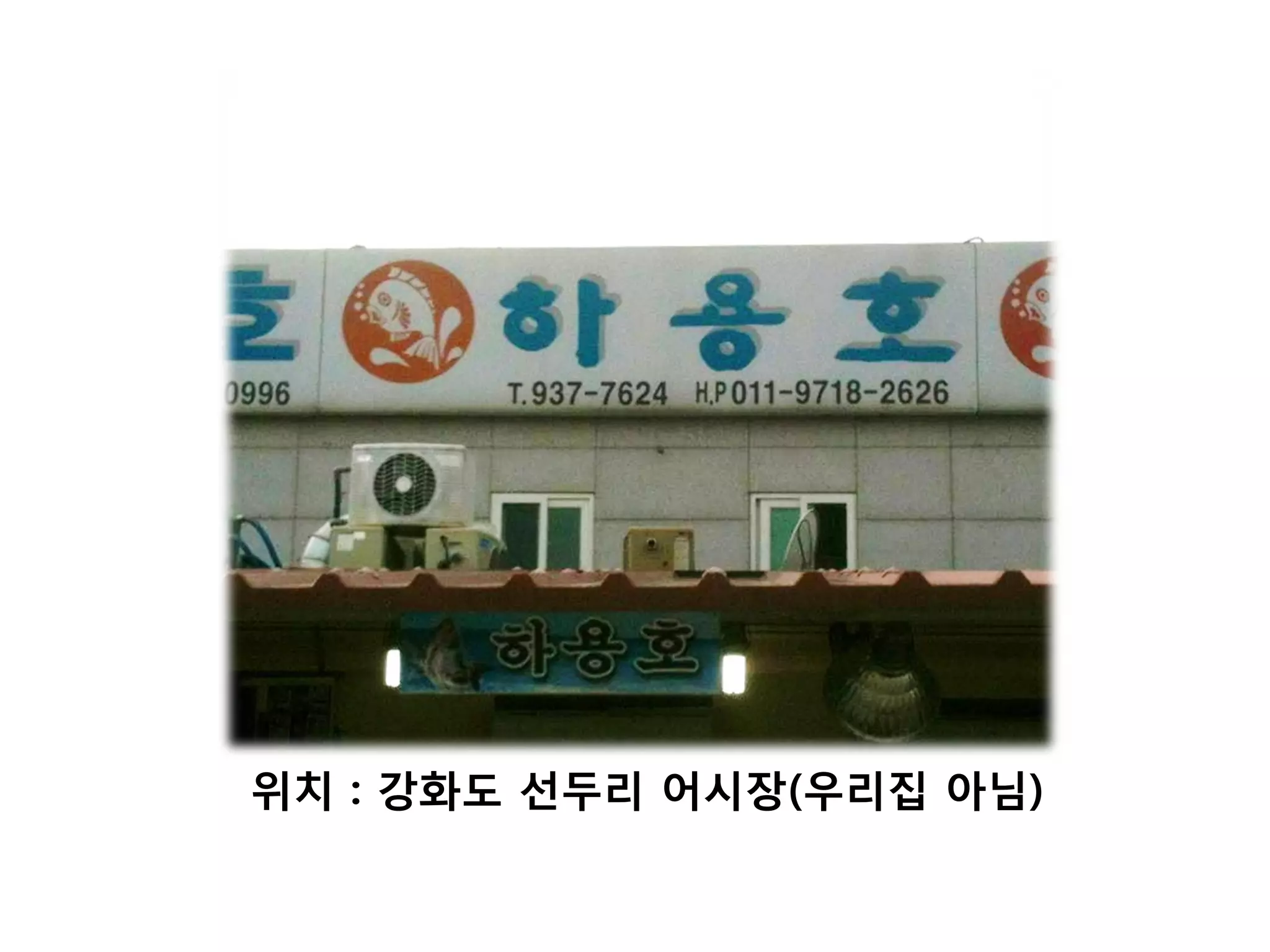 위치 : 강화도 선두리 어시장(우리집 아님)
 