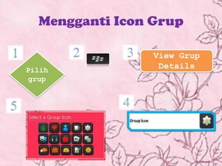 Mengganti Icon Grup

                 View Grup
Pilih
                  Details
grup
 