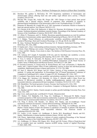 Review: Nonlinear Techniques for Analysis of Heart Rate Variability | PDF