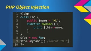 PHP Object Injection

 
