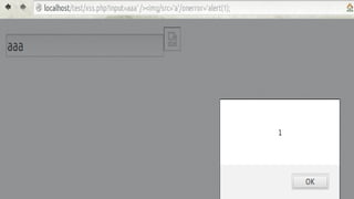 $input = $_GET['input'];
$input = preg_replace('#</*.+?>#','',$input); // remove
<tag>
$input = preg_replace('#s#','',$input); // remove space
echo "<input type='text' name='vuln' value='".$input."' />";

 