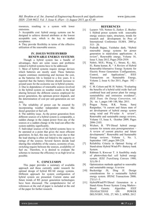 A Review of Hybrid Renewable Energy Systems for Electric Power ...