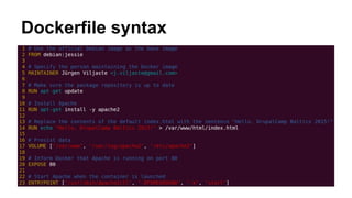 Dockerfile syntax
 