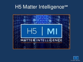 You need it. We find it.
H5 Matter Intelligence℠
 