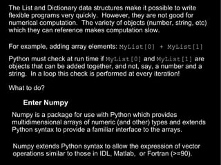 The Python Programming Language and HDF5: H5Py | PPT