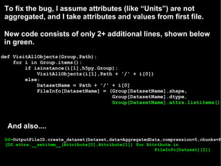 The Python Programming Language and HDF5: H5Py | PPT