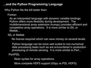 The Python Programming Language and HDF5: H5Py | PPT