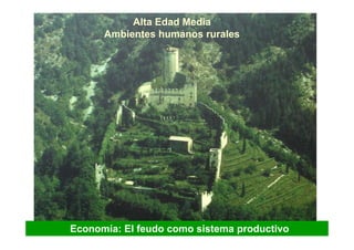 Alta Edad Media
Ambientes humanos rurales
44
Economía: El feudo como sistema productivo
 