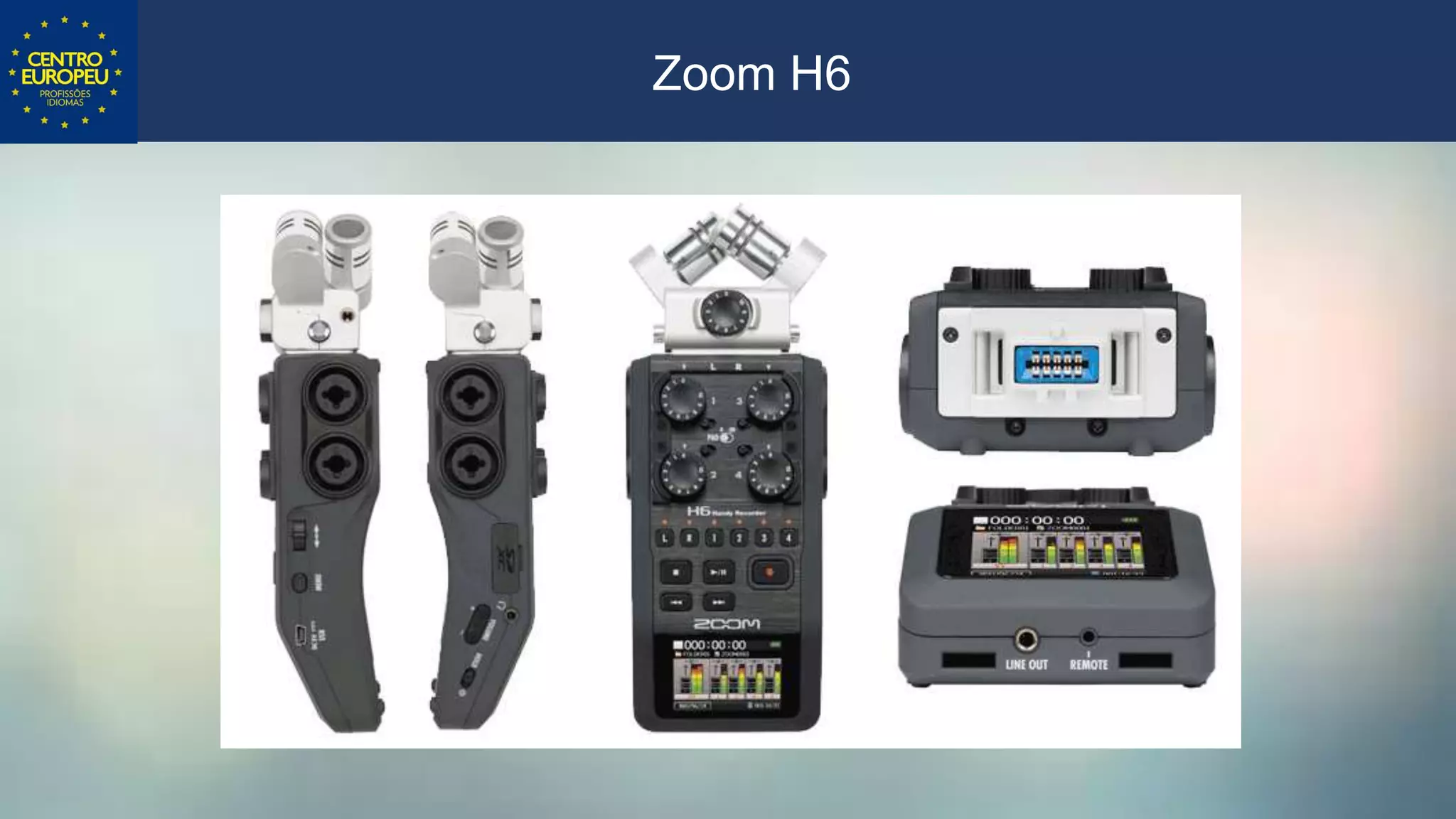 • Captação com h6.
Zoom H6