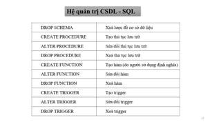 Chương 8 Phân tích CSDL kinh doanh với SQL | PDF