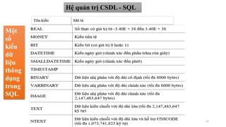 Chương 8 Phân tích CSDL kinh doanh với SQL | PDF