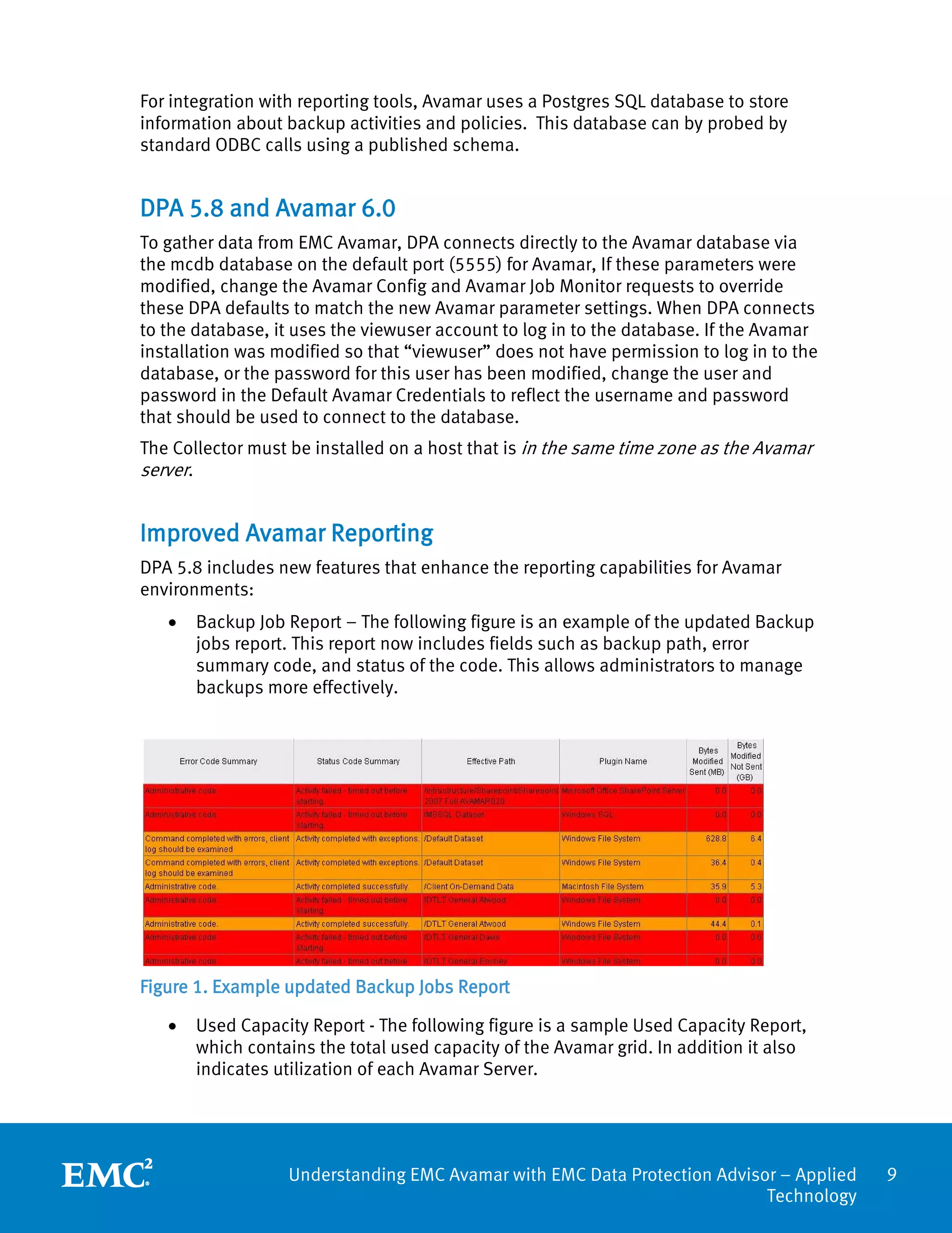 White Paper: Understanding EMC Avamar with EMC Data Protection Advisor ...