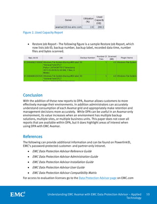 White Paper: Understanding EMC Avamar with EMC Data Protection Advisor ...
