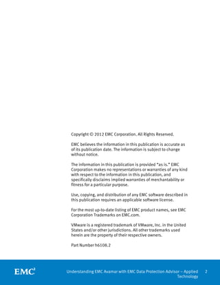 White Paper: Understanding EMC Avamar with EMC Data Protection Advisor ...