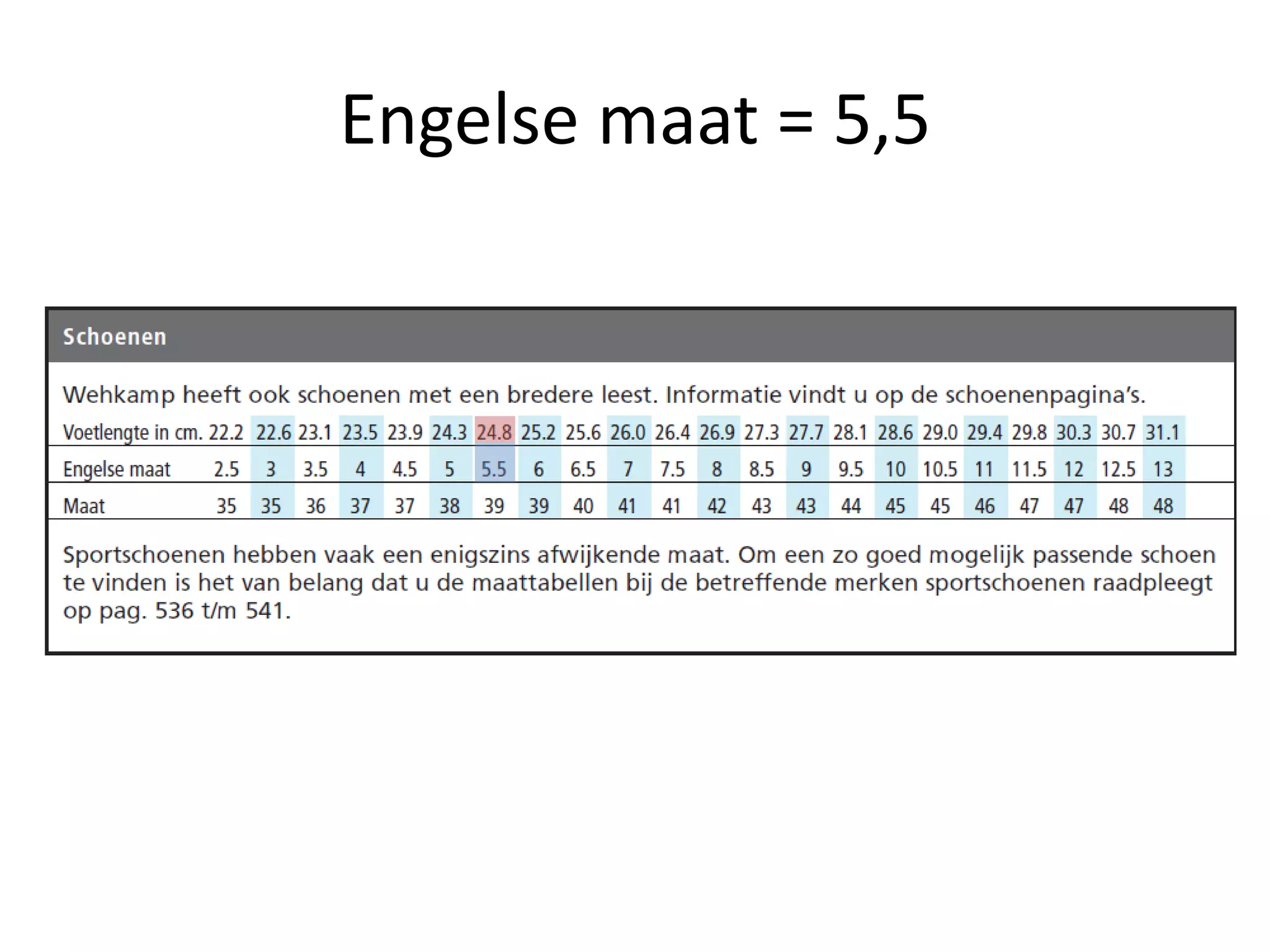 H6 rw schoenmaat