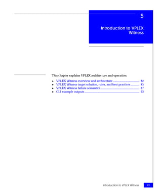TechBook: EMC VPLEX Metro Witness Technology and High Availability | PDF