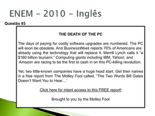 Revisão - ENEM 2020 - PPT