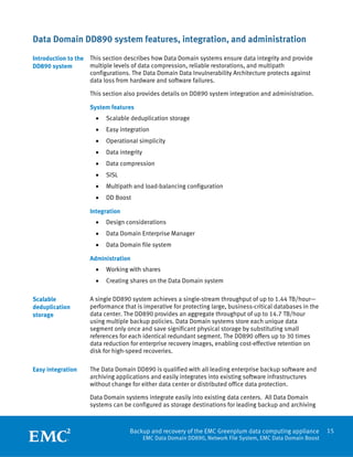 White Paper: Backup and Recovery of the EMC Greenplum Data Computing ...