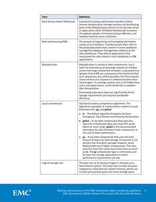 White Paper: Backup and Recovery of the EMC Greenplum Data Computing ...