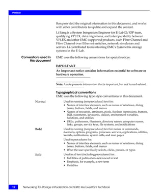 Networking for Storage Virtualization and EMC RecoverPoint TechBook | PDF