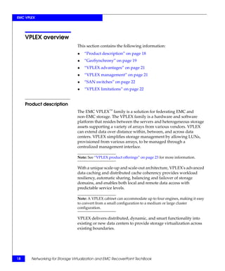 Networking for Storage Virtualization and EMC RecoverPoint TechBook | PDF