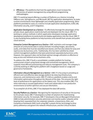 EMC IT's Journey to Cloud : IT-AS-A-SERVICE APPLICATIONS & CLOUD ...