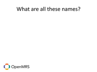 What are all these names?
 