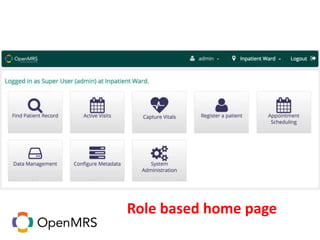 Role based home page
 