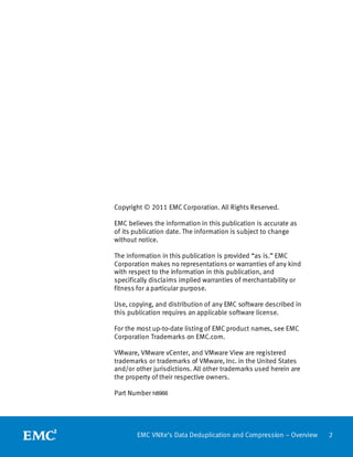 White Paper: EMC VNXe File Deduplication and Compression | PDF