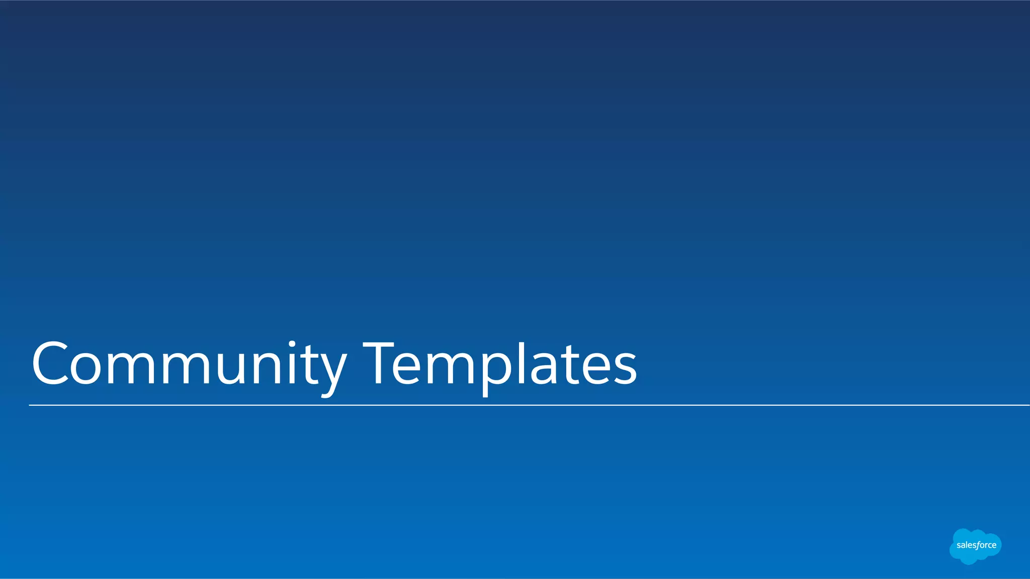 Community Templates
 