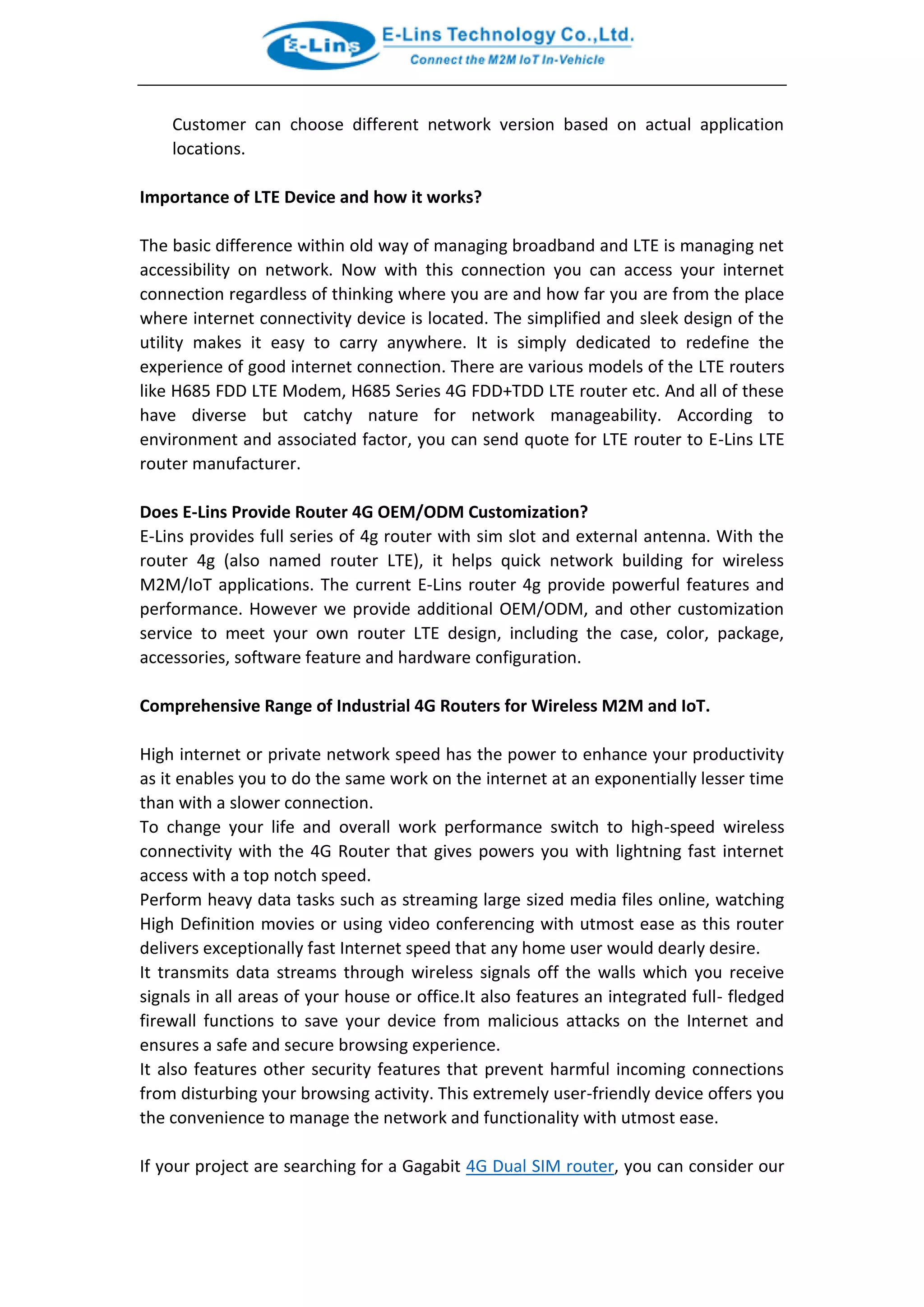 H900 Gigabit 3G-4G Router | PDF