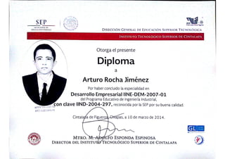 Diploma de desarrollo empresarial