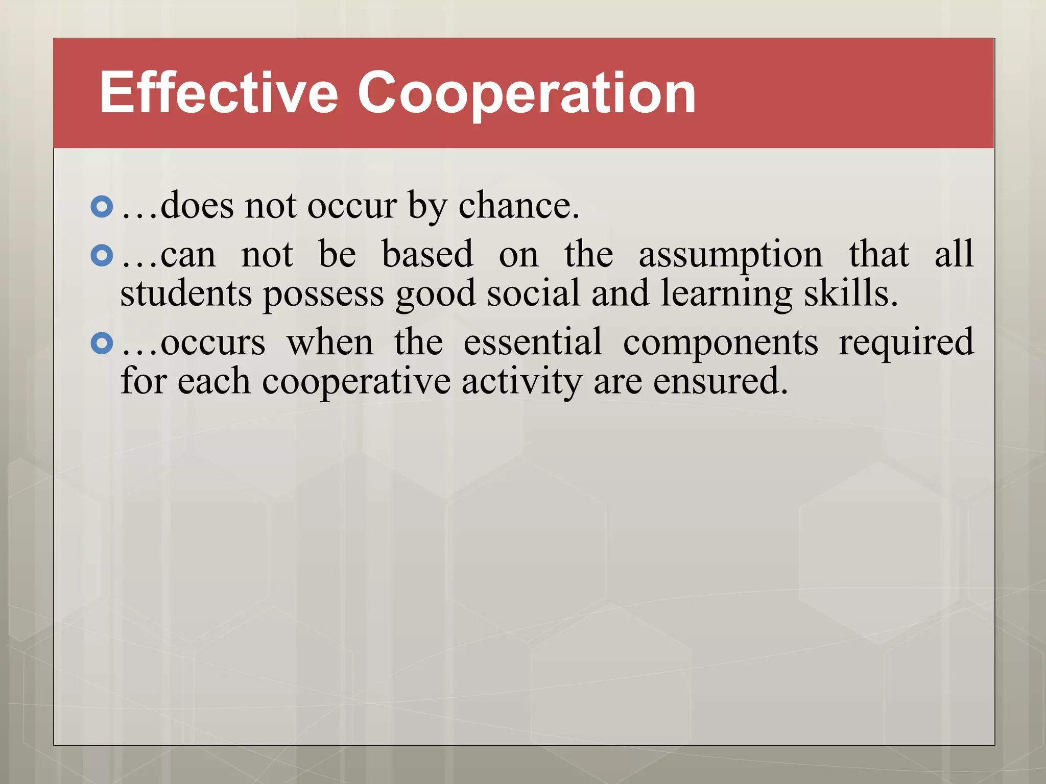 Cooperative and collaborative learning | PPTX