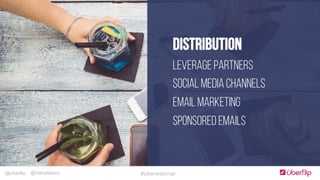 @Uberflip #uberwebinar@HanaAbaza
DISTRIBUTION
LEVERAGE PARTNERS
SOCIAL MEDIA CHANNELS
EMAIL MARKETING
SPONSORED EMAILS
 