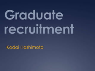 Graduate       recruitment Kodai Hashimoto 
