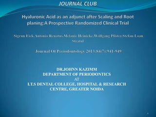 Journal Club Periodontics | PPT