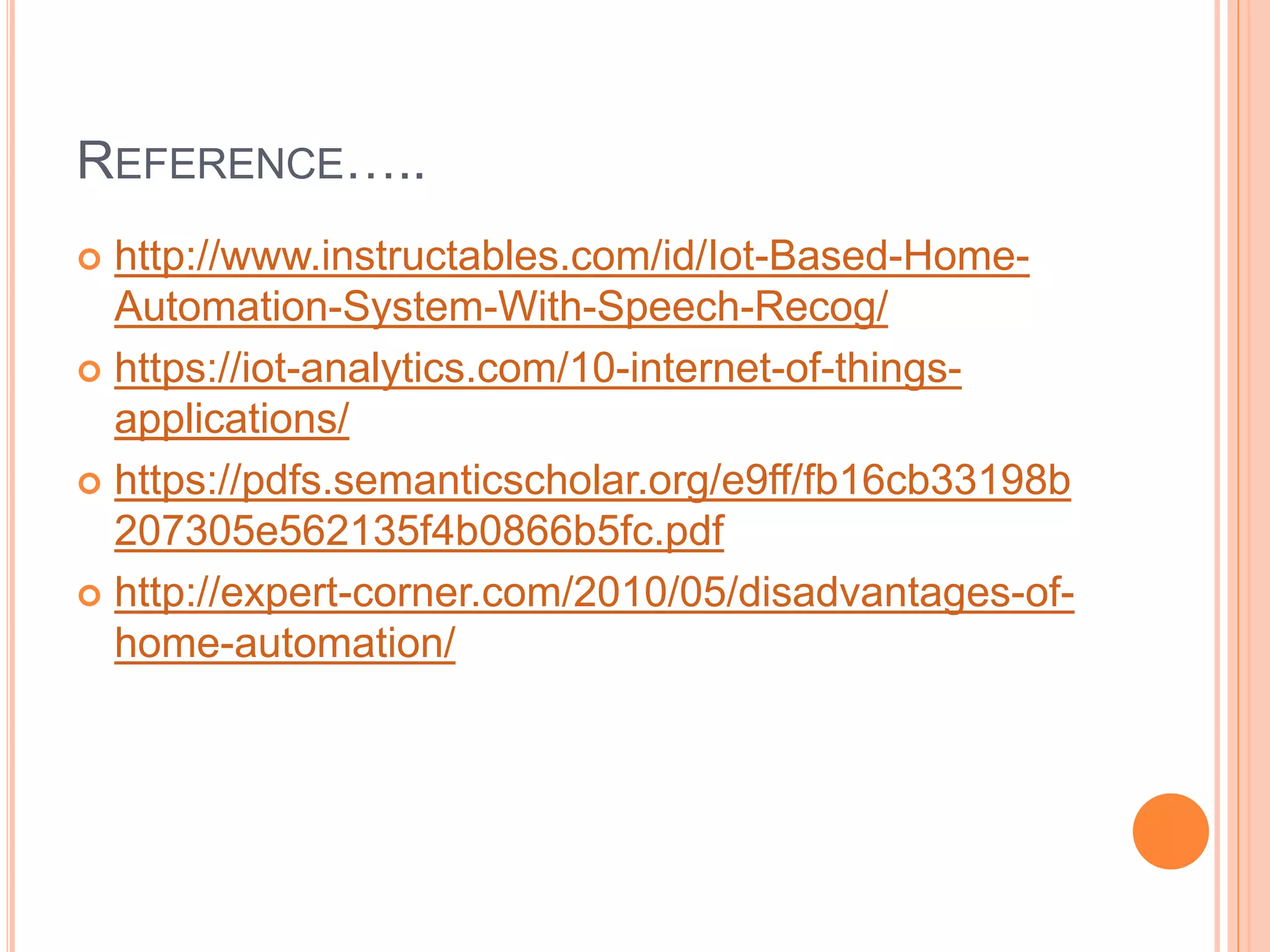 Home Automation System using iot | PPT