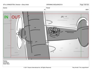 Scene
41
Panel
0001
Dialog
EDUARDO
Stella! Miles!
STU LIVINGSTON, Director + Story Artist Page 100/130
OPENING SEQUENCE B
"Hey Arnold!: The Jungle Movie"
© 2017 Viacom International Inc. All Rights Reserved.
 