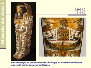 4.500 AC
                                                              330 AC




Los Sarcófagos en piedra contenían sarcófagos en madera ornamentados
que contenían los cuerpos momificados
 