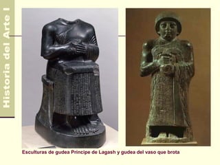 Mesopotamia




Esculturas de gudea Príncipe de Lagash y gudea del vaso que brota
 