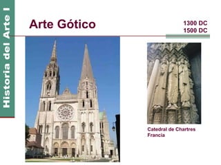 Arte Gótico                 1300 DC
                            1500 DC




              Catedral de Chartres
              Francia
 