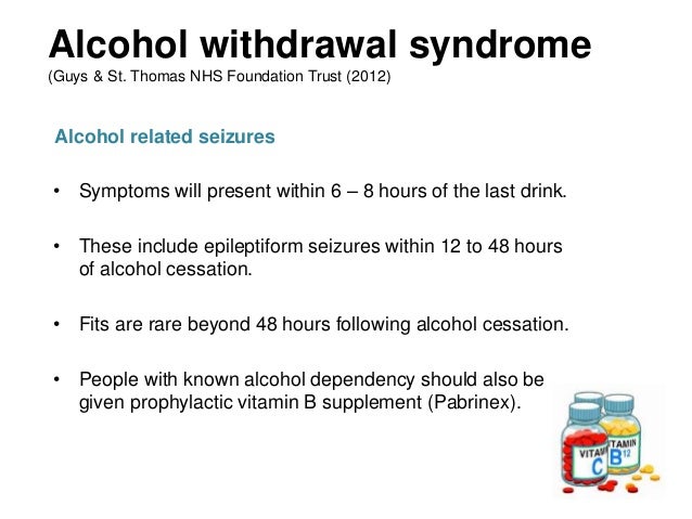 diazepam alcohol withdrawal nhs