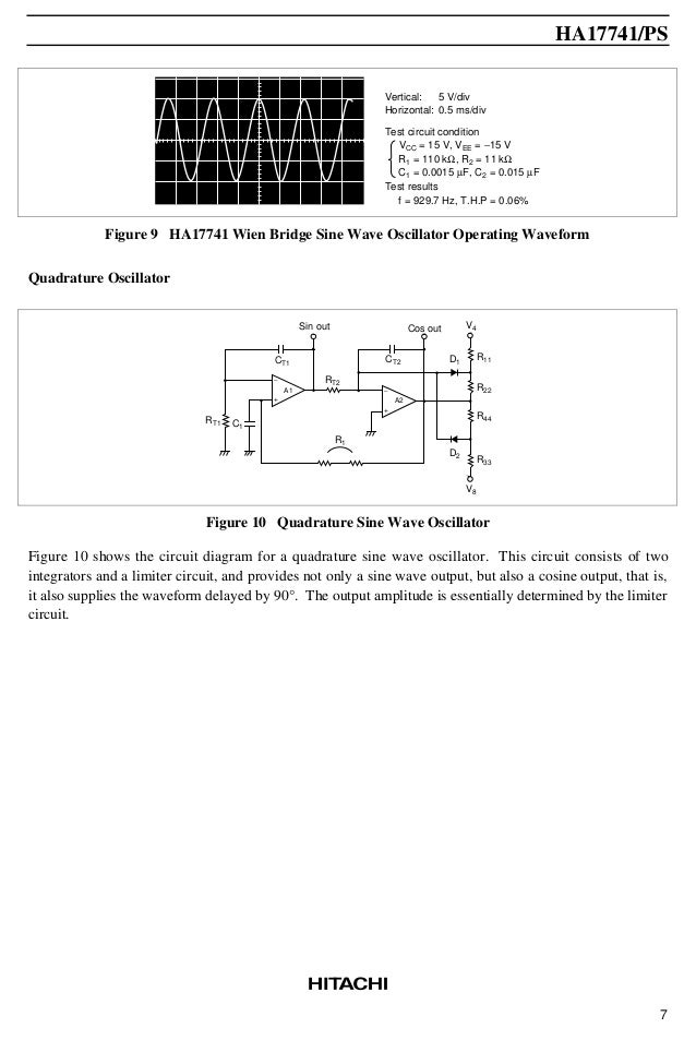 HA17741 General Purpose Operational Amplifier