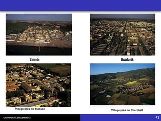 Université Constantine 3
Boufarik
Village près de Staouéli
Zeralda
Village près de Cherchell
41
 