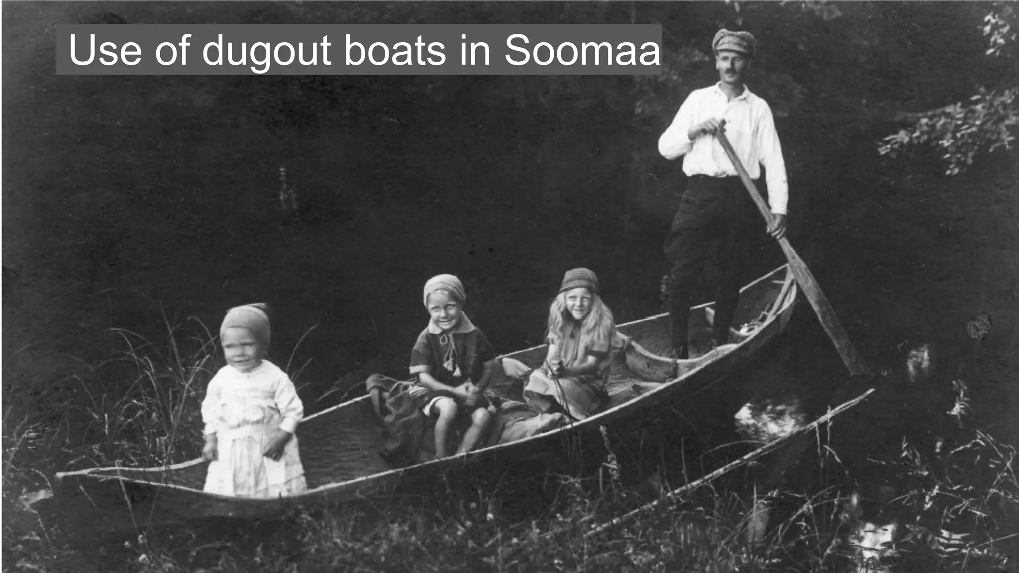 Use of dugout boats in Soomaa
 