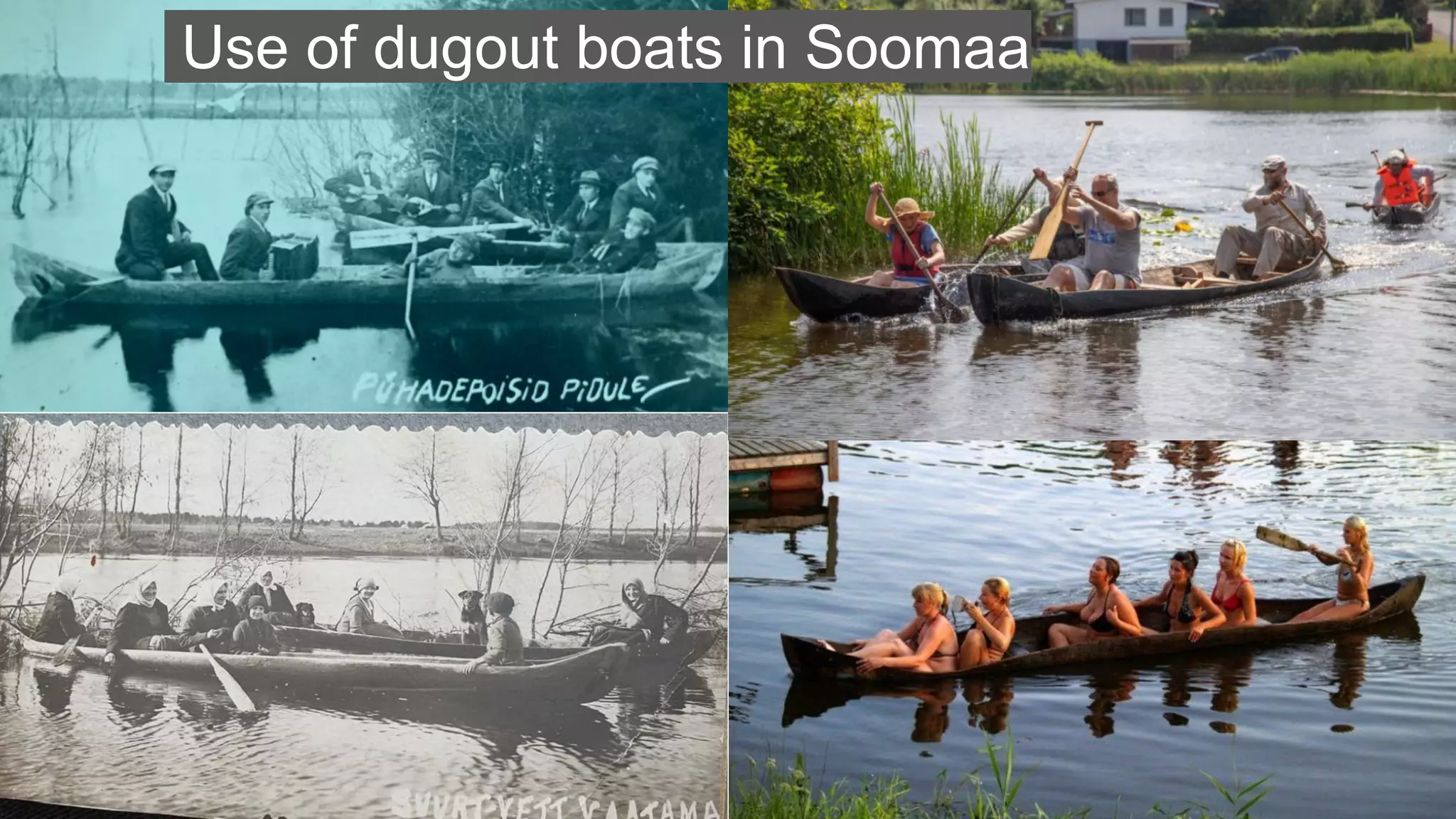Use of dugout boats in Soomaa
 