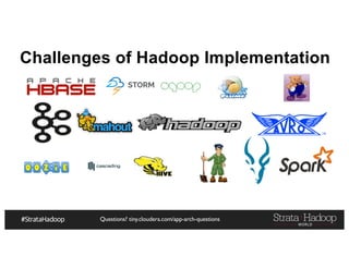 Questions? tiny.cloudera.com/app-arch-questions
Challenges of Hadoop Implementation
 